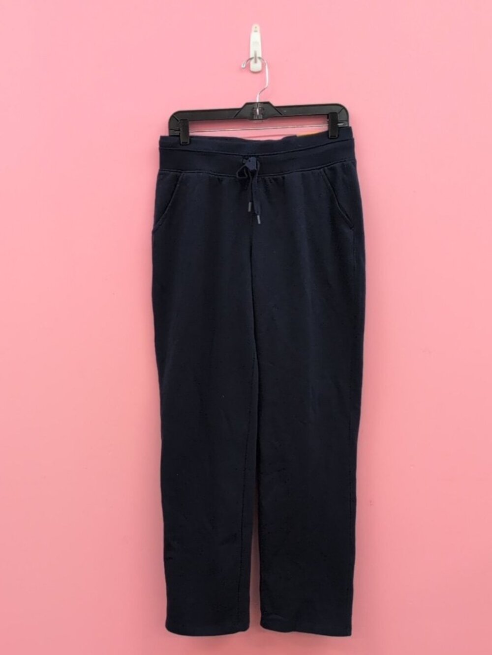 Tek Gear Ultrasoft Fleece Drawstring Womens Straight Leg Pants M Navy Romance